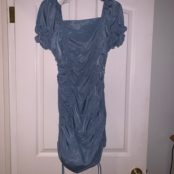 Fashion Nova Running the Show Ruched Mini Dress - Picture 1 of 4